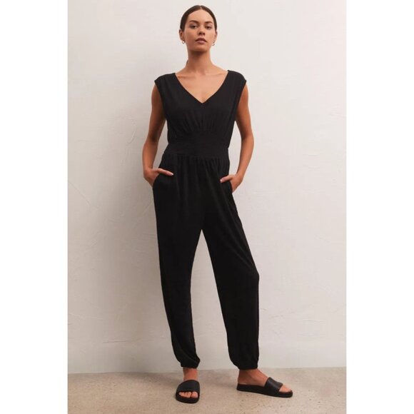 Z Supply Indy Knit Jumpsuit, Black M NWT - Picture 3 of 16